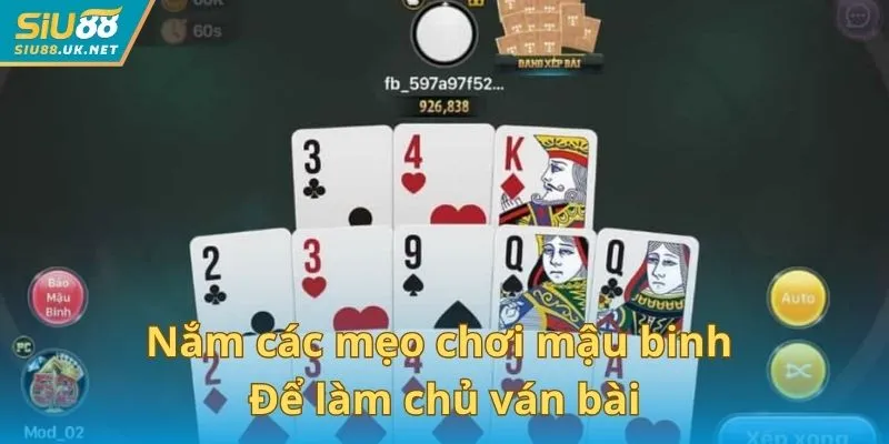 Nắm các mẹo hay trong cách chơi mậu binh để làm chủ ván bài