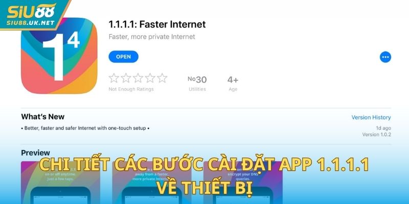 Chi tiết các bước cài đặt app 1.1.1.1 về thiết bị