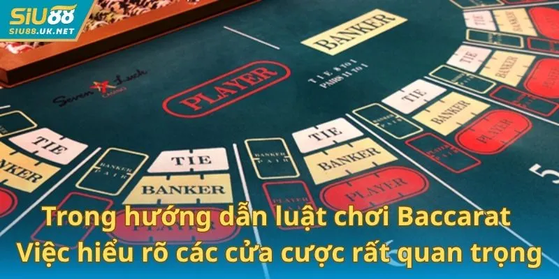 Trong hướng dẫn luật chơi Baccarat việc hiểu rõ các cửa cược rất quan trọng